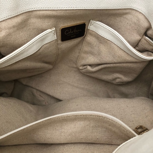 Cole Haan Collection Woven Straw Leather Large Bag - Picture 14 of 16